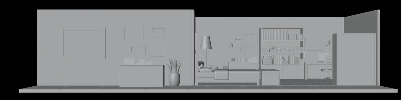 3D Background (One-point Perspective Model)